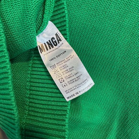 Minga London Green Crop Cherry Cardigan Sweater Womens Small - Picture 5 of 5